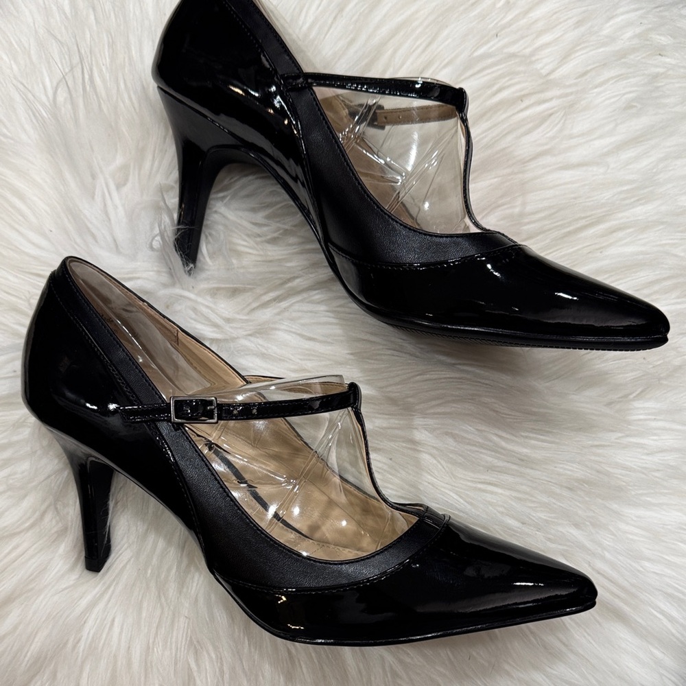 Kelly & Katie Glossy Black Heels